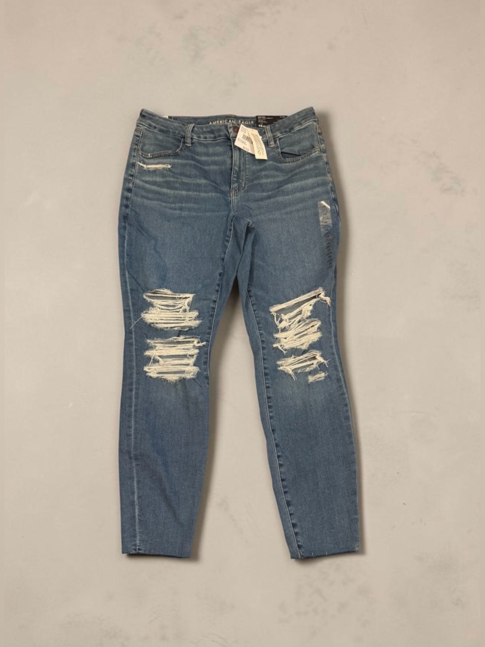 AE Stretch Curvy Straight Jean 14 Regular - Picture 3 of 4